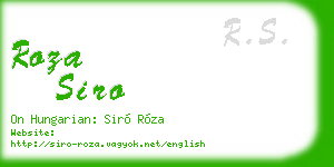 roza siro business card